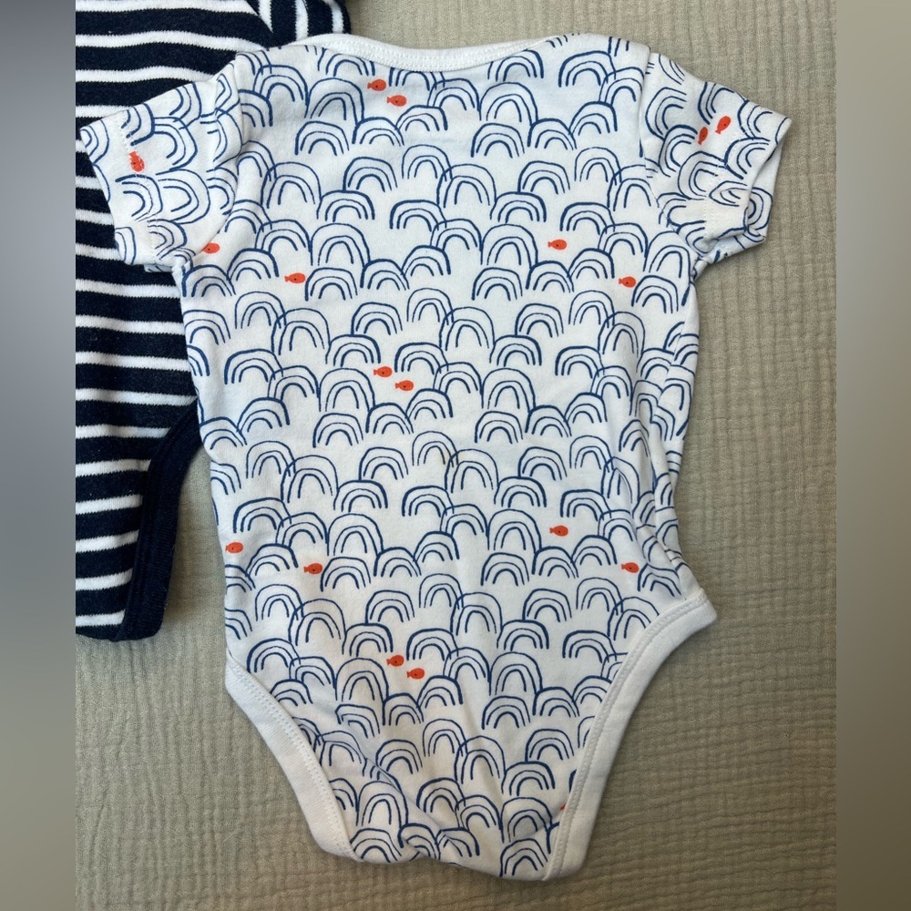 Bundle of 3 Mac & Moon short sleeve bodysuits 3-6 months - Picture 10 of 12